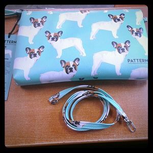 Bulldog Theme Clutch Purse. Cruelty Free!
